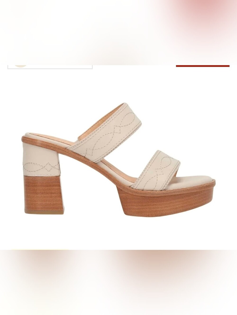 Frye Women's  Woodstock 2 Band Platform Sandal - Ivory